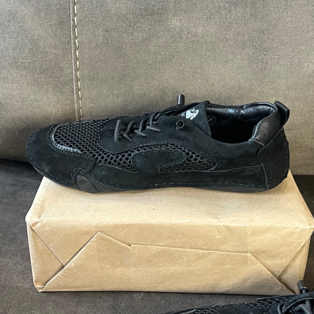 DBECK Women's Black Mesh & Suede Low-Top Sneakers Size 8 EUC Casual - Picture 3 of 7